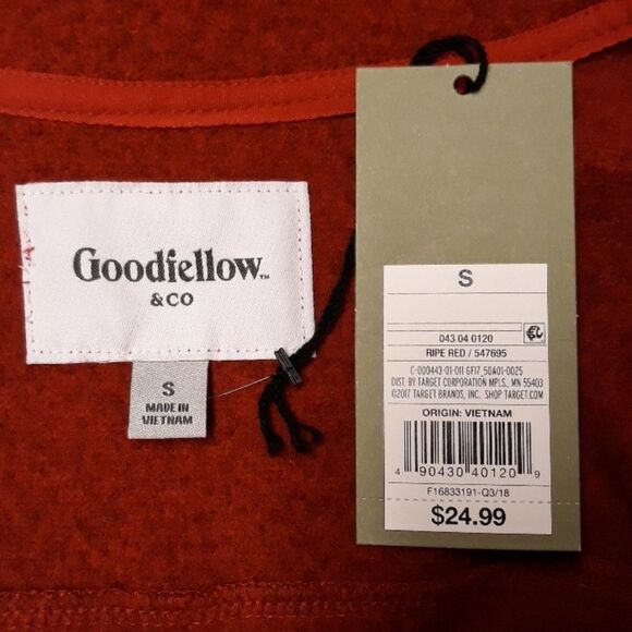 NWT  Goodfellow and company vest dark red sz S - Picture 6 of 8